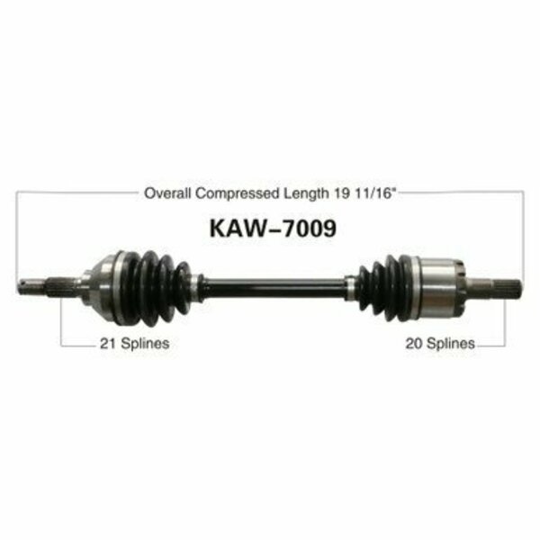 Wide Open OE Replacement CV Axle for KAW FRONT L KVF 750 BRUTE FORCE 4X4i KAW-7009